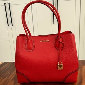 MICHAEL Kors | Mercer Gallery Leather Tote | Red